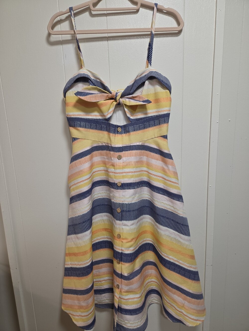 Hutch for Anthropologie Striped Tie-Front Cutout Sundress - Size 4